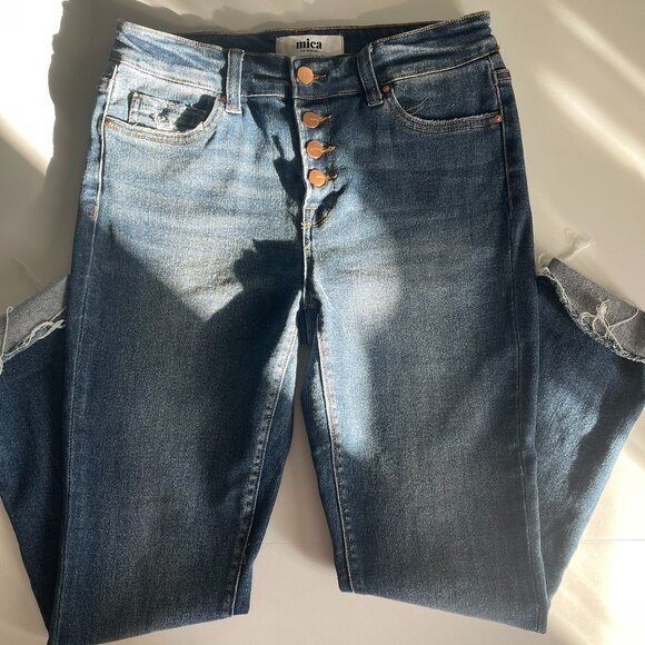 Mica womens jeans., Size 28, unique gold colored hardware - Picture 2 of 10